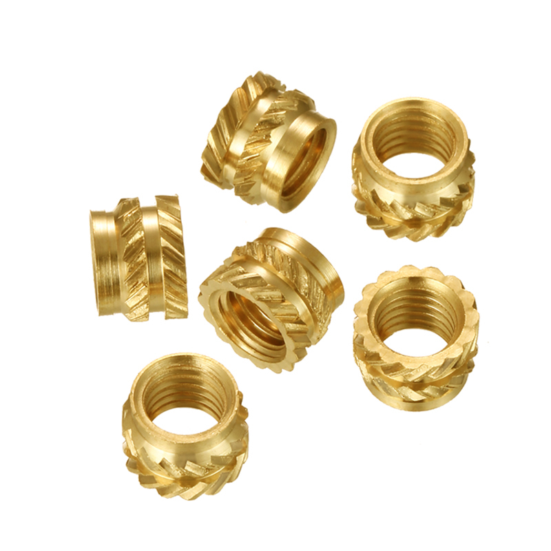 Insert Nut Female Thread Brass Knurled Embed Parts Pressed Fit into Holes