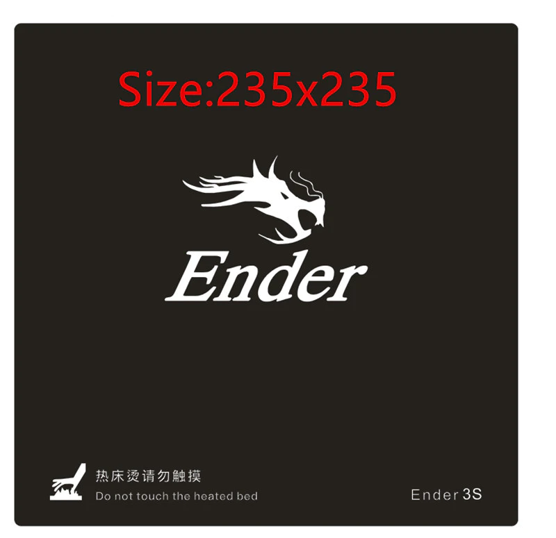 Ender 3/3S 3D Printer Square Printing Build Surface heating build plate tape sticker DIY