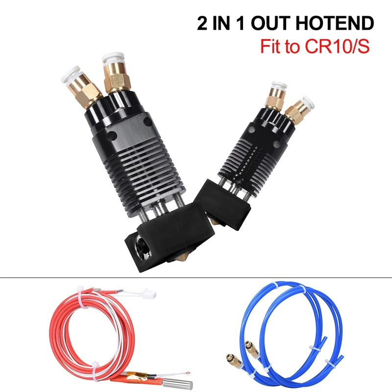 3D Printer Parts CR10 CR10S PRO Creality Ender 3 2 In 1 Out Hotend Extruder Upgrade